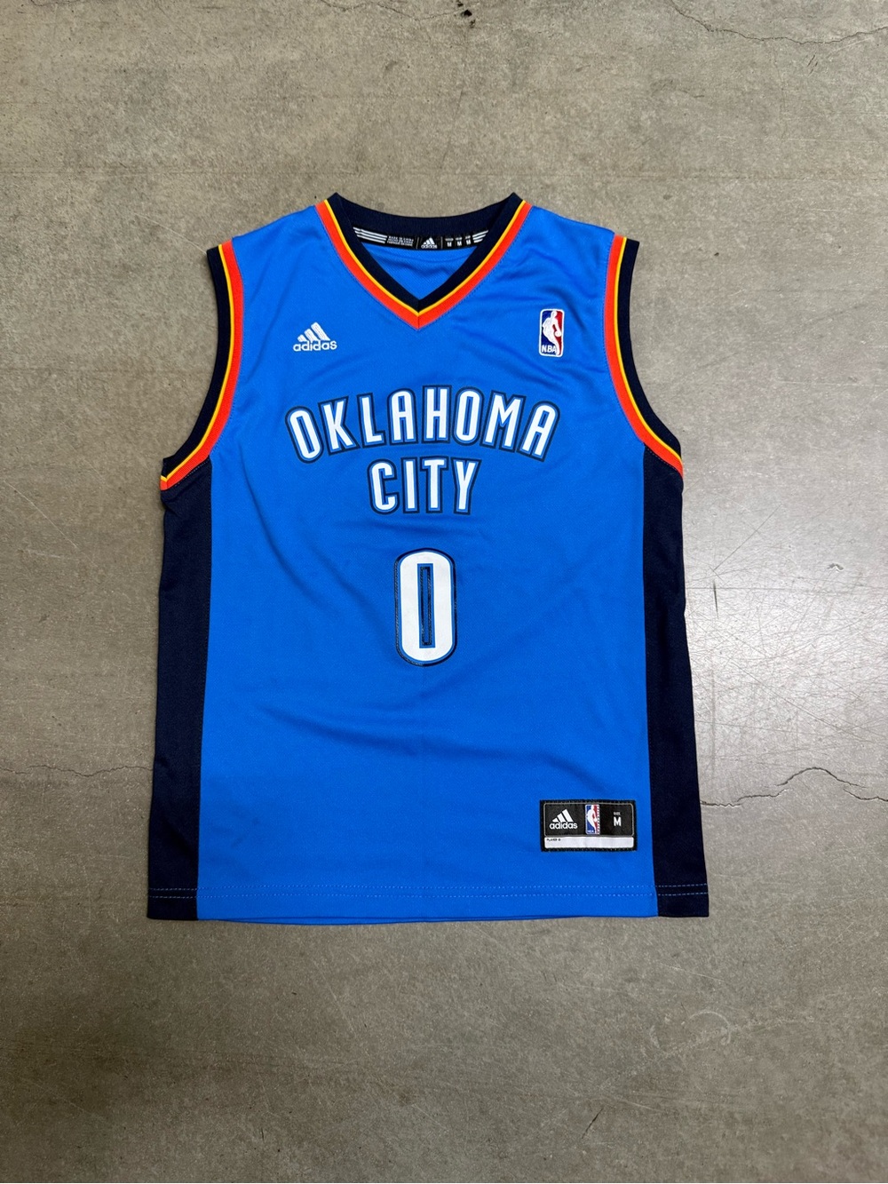 2013 Oklahoma City Thunder Russell Westbrook #0 Adidas Youth NBA Jersey Medium
